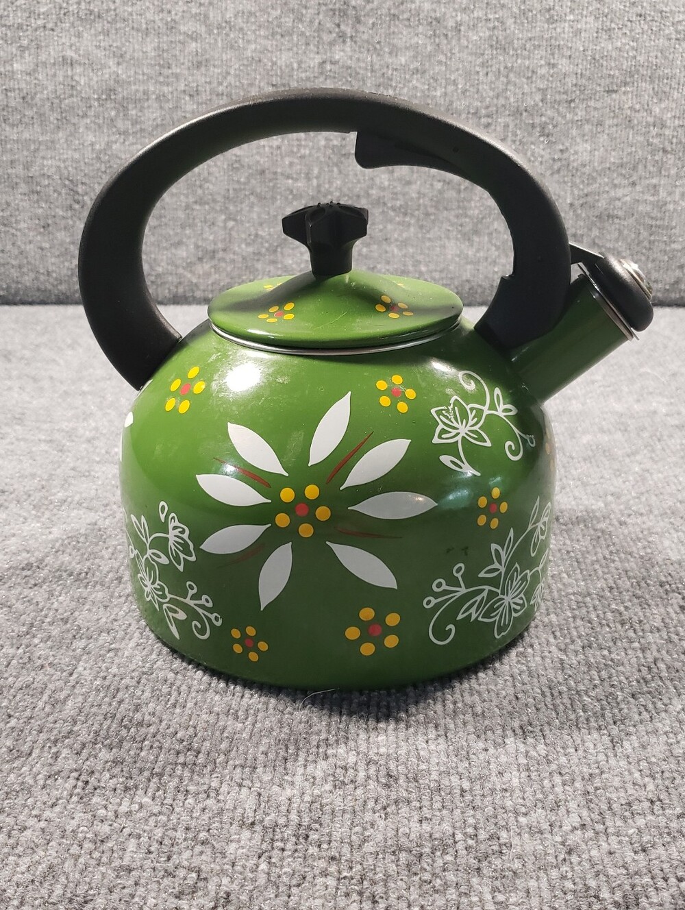 Temp-tations By Tara 2.3 Qt Green Tea Kettle Teapot Stovetop Safe